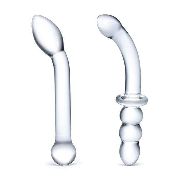 Glas - 2 pc G Spot Pleasure Glass Dildo Set (Clear) Glass Dildo (Non Vibration) 4890808238653 CherryAffairs