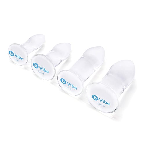 B-Vibe - Glass Anal Dilator Set 4 Pieces (Clear) Glass Anal Plug (Non Vibration) 4890808244326 CherryAffairs