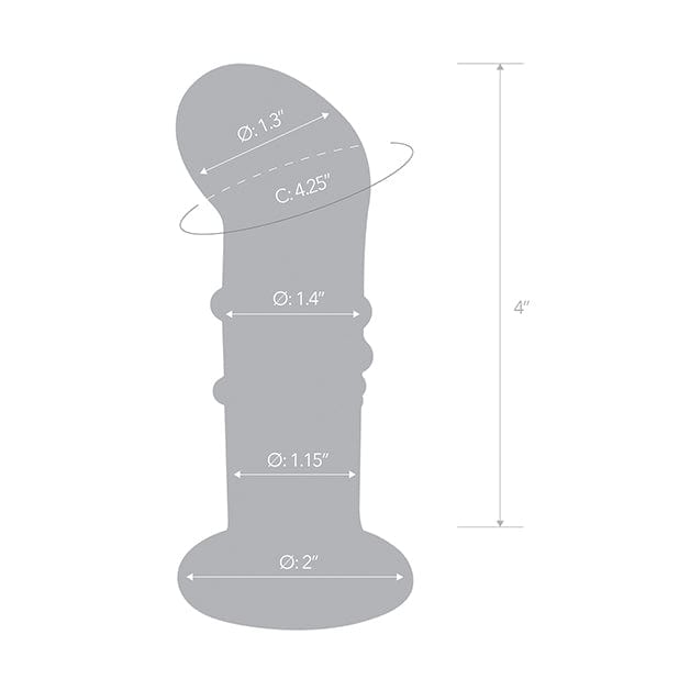 Glas - Remote Control Rechargeable Vibrating Glass Dotted G Spot P Spot Plug 4" (Blue) Glass Anal Plug (Vibration) Rechargeable 4890808250563 CherryAffairs