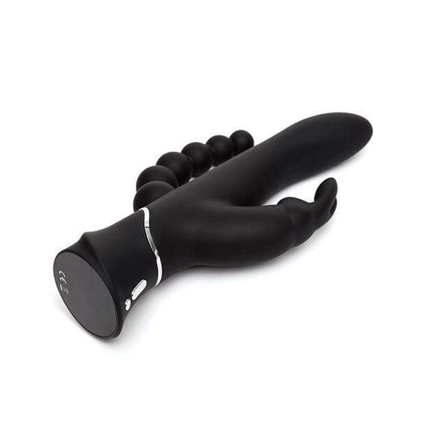 Love Honey - Happy Rabbit Triple Curve Rabbit Vibrator (Black) Rabbit Dildo (Vibration) Rechargeable 5060020001253 CherryAffairs