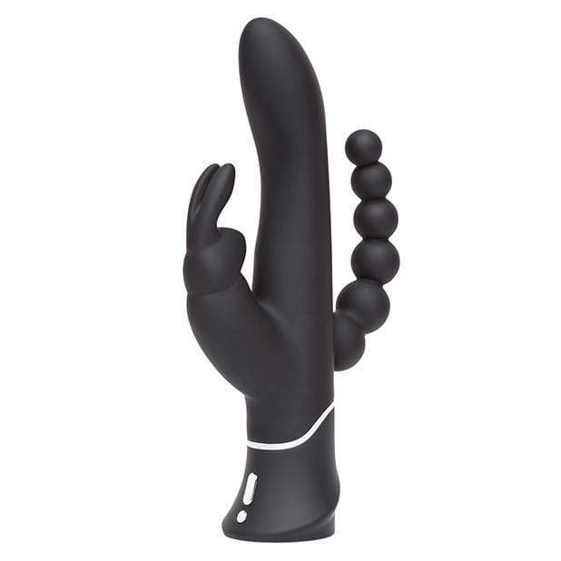 Love Honey - Happy Rabbit Triple Curve Rabbit Vibrator (Black) Rabbit Dildo (Vibration) Rechargeable 5060020001253 CherryAffairs