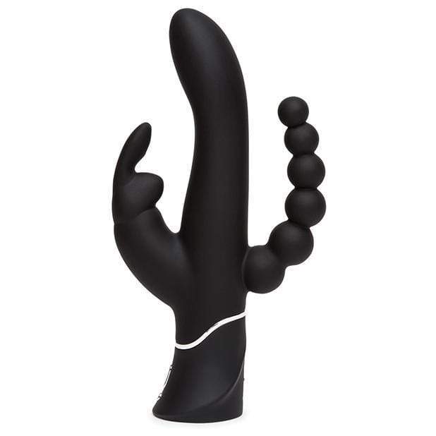 Love Honey - Happy Rabbit Triple Curve Rabbit Vibrator (Black) Rabbit Dildo (Vibration) Rechargeable 5060020001253 CherryAffairs