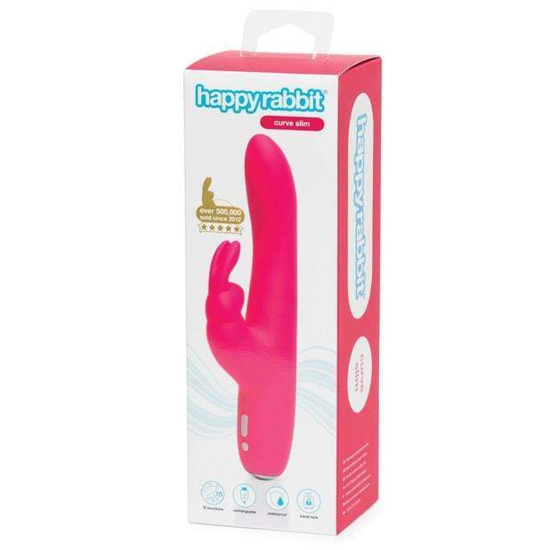 Love Honey - Happy Rabbit Curve Slimline Vibrator (Pink) Rabbit Dildo (Vibration) Rechargeable 4562160136273 CherryAffairs