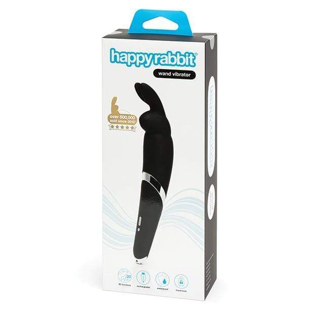 Love Honey - Happy Rabbit Wand Vibrator (Black) Rabbit Dildo (Vibration) Rechargeable 5060020009419 CherryAffairs