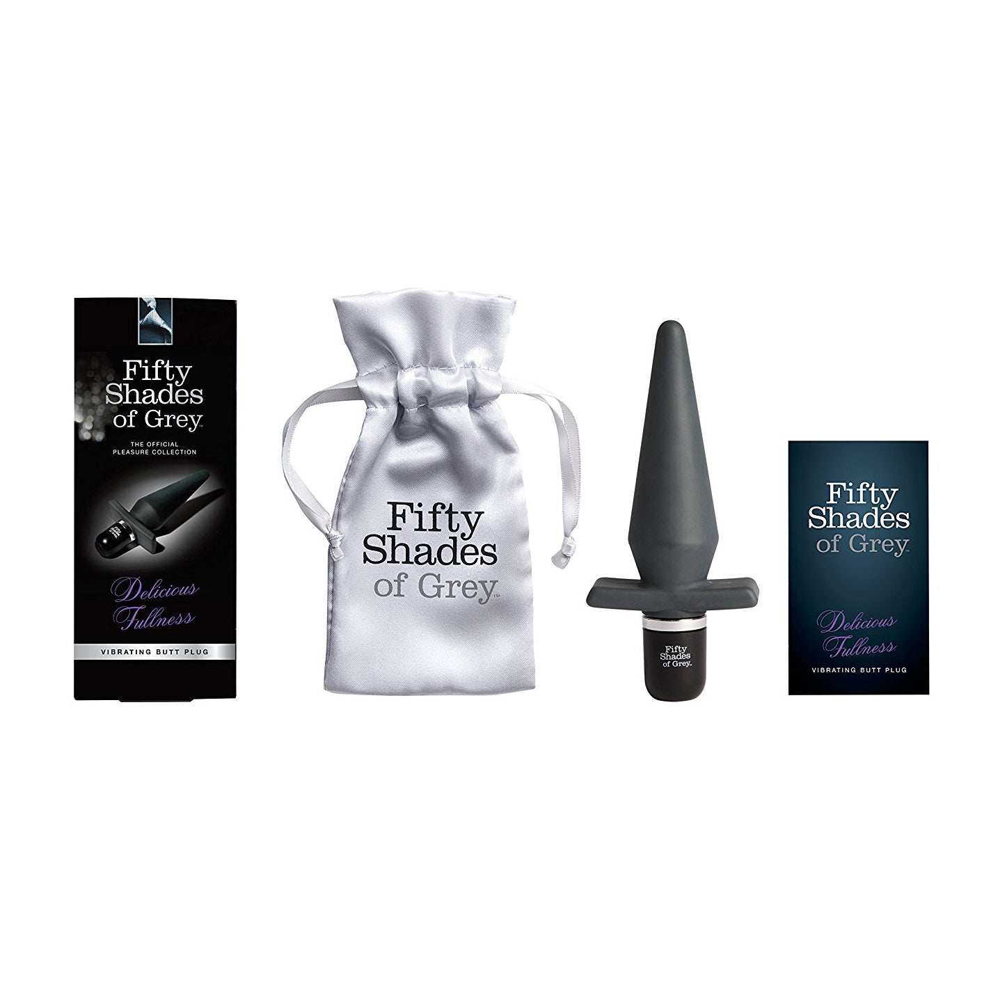 Fifty Shades of Grey - Delicious Fullness Vibrating Butt Plug - FSG1020 / Black - Anal Plug (Vibration) Non Rechargeable