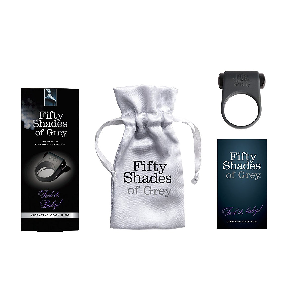 Fifty Shades of Grey - Feel It Baby! Vibrating Cock Ring - FSG1023 / Black - Silicone Cock Ring (Vibration) Non