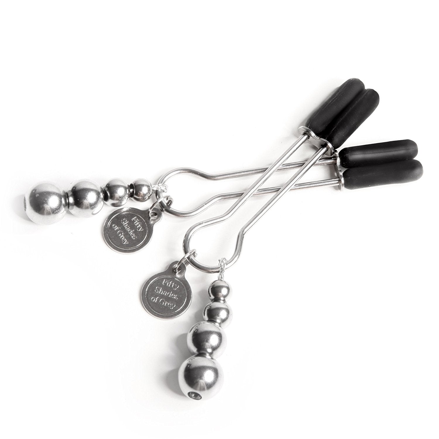 Fifty Shades of Grey - The Pinch Adjustable Nipple Clamps - FSG1002 / Silver - Nipple Clamps (Non Vibration)
