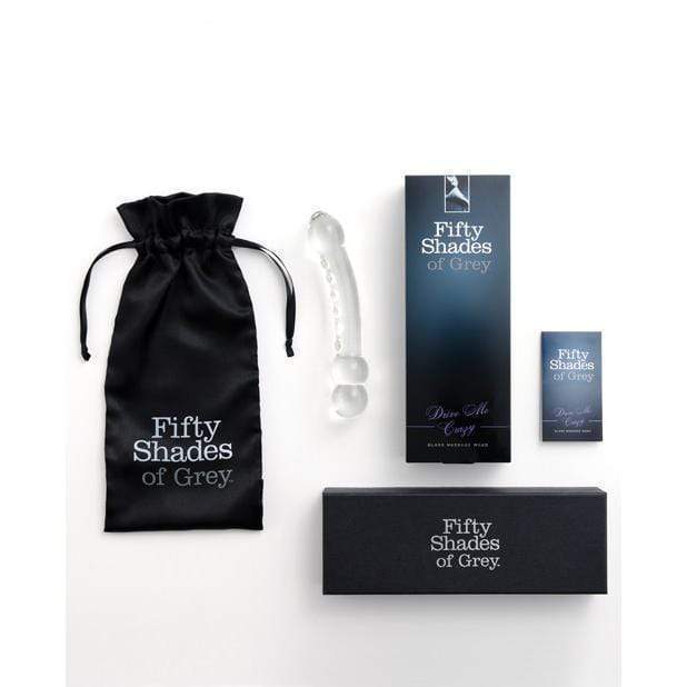 Fifty Shades of Grey - Drive Me Crazy Glass Massage Wand (Clear) Glass Dildo (Non Vibration)