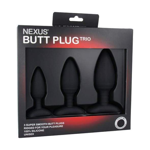 Nexus - Unisex Silicone Butt Plug Trio (Black) Anal Plug (Non Vibration) 5060274221261 CherryAffairs
