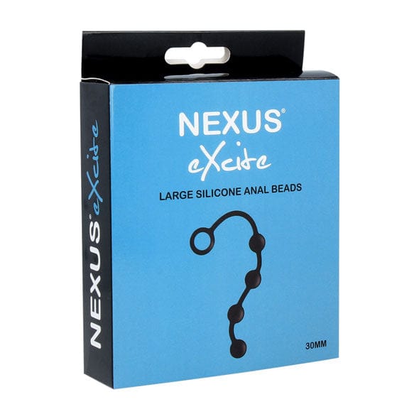 Nexus - Excite Silicone Anal Beads Large (Black) Anal Beads (Non Vibration) 604570219 CherryAffairs