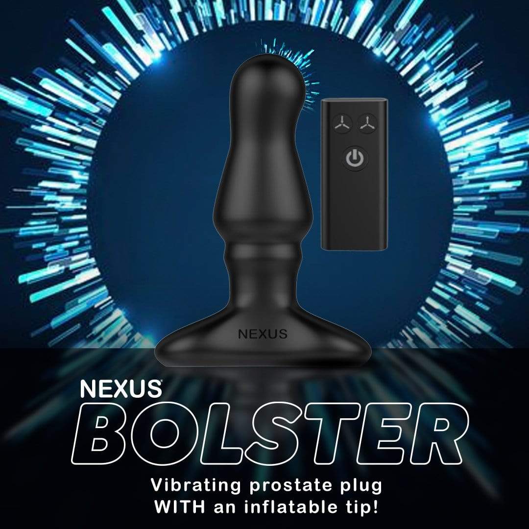 Nexus - Bolster Rechargeable Inflatable Prostate Butt Plug with Remote Control (Black) Anal Plug (Vibration) Rechargeable 5060274221469 CherryAffairs