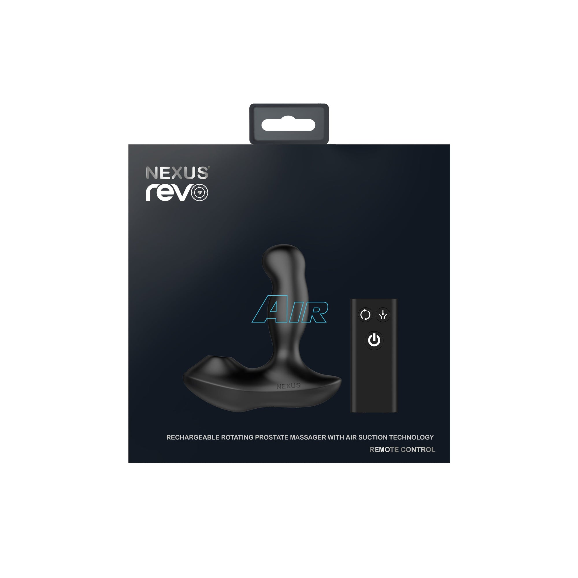 Nexus - Reno Air Rechargeable Rotating Remote Control Prostate Massager with Air Suction (Black) Prostate Massager (Vibration) Rechargeable 5060274221490 CherryAffairs