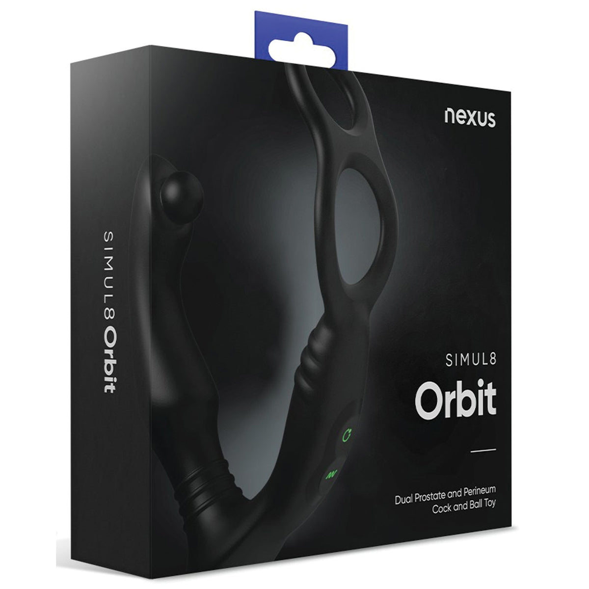 Nexus - Simul8 Orbit Edition Dual Prostate and Perineum Cock and Ball Toy (Black)
