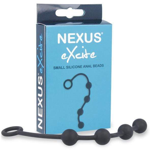 Nexus - Excite Small Silicone Anal Beads (Black) Anal Beads (Non Vibration) 5060315852348 CherryAffairs
