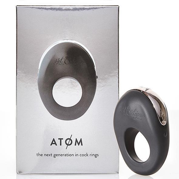 Hot Octopuss - Atom Rechargeable Silicone Cock Ring (Black) Silicone Cock Ring (Vibration) Rechargeable Singapore