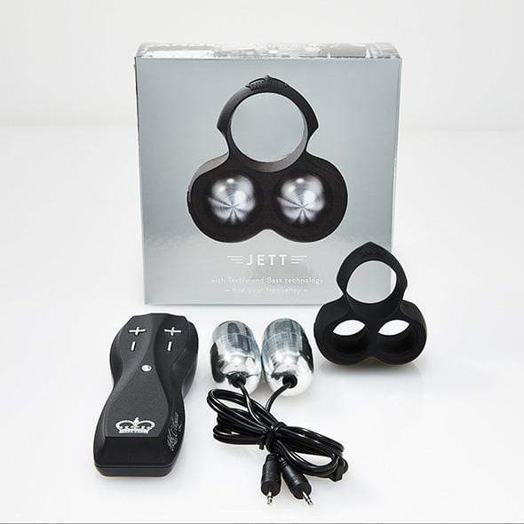 Hot Octopuss - Jett Cock Sleeve with Trible and Bass Technology (Black) Silicone Cock Ring (Vibration) Non Rechargeable 5060354560662 CherryAffairs