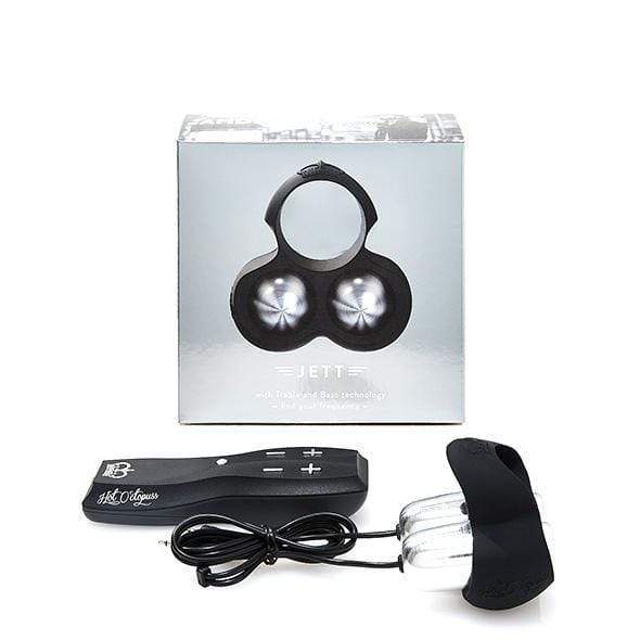 Hot Octopuss - Jett Cock Sleeve with Trible and Bass Technology (Black) Silicone Cock Ring (Vibration) Non Rechargeable 5060354560662 CherryAffairs