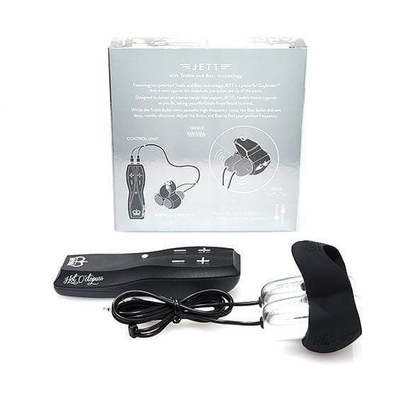 Hot Octopuss - Jett Cock Sleeve with Trible and Bass Technology (Black) Silicone Cock Ring (Vibration) Non Rechargeable 5060354560662 CherryAffairs