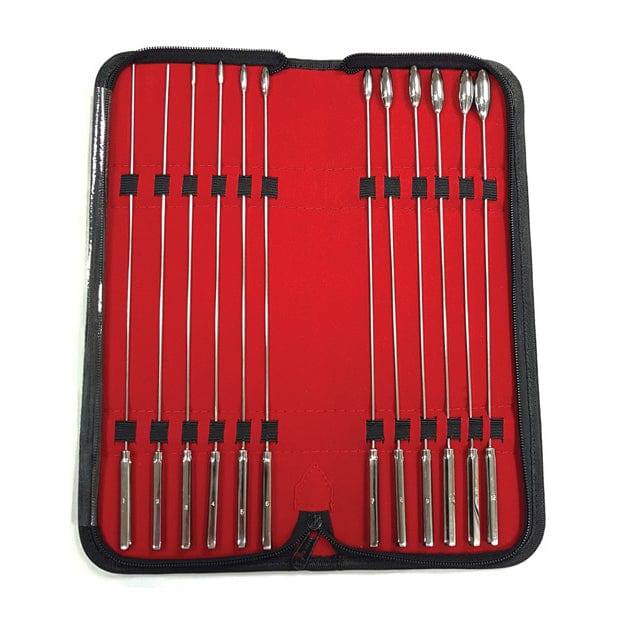 Rouge - Stainless Steel Rosebud Urethral Sound Dilator Set of 12 (Silver) BDSM (Others) 625981719 CherryAffairs
