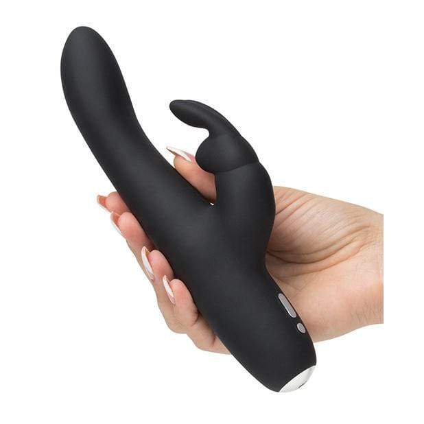 Fifty Shades of Grey - Greedy Girl Rechargeable Slimline Rabbit Vibrator (Black) Rabbit Dildo (Vibration) Rechargeable 5060680311143 CherryAffairs