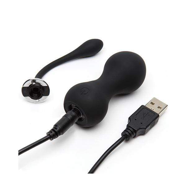 Fifty Shades of Grey - Relentless Vibrations Remote Control Kegel Balls (Black) Kegel Balls (Vibration) Rechargeable 5060680311211 CherryAffairs