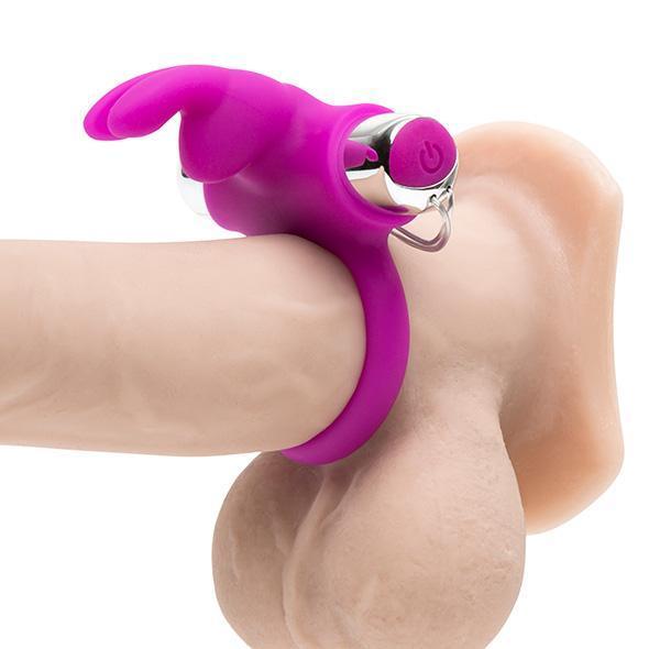 Love Honey - Happy Rabbit Remote Control Cock Ring (Purple) Remote Control Cock Ring (Vibration) Rechargeable 5060680312386 CherryAffairs