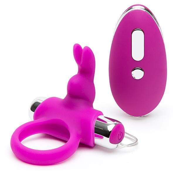 Love Honey - Happy Rabbit Remote Control Cock Ring (Purple) Remote Control Cock Ring (Vibration) Rechargeable 5060680312386 CherryAffairs