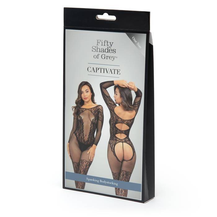 Fifty Shades of Grey - Captivate Spanking Bodystocking Costume OS (Black) Costumes 5060779230416 CherryAffairs