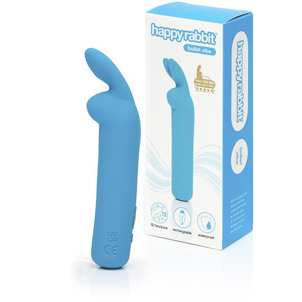 Love Honey - Happy Rabbit Bullet Vibrator (Blue) Bullet (Vibration) Rechargeable 5060779231697 CherryAffairs