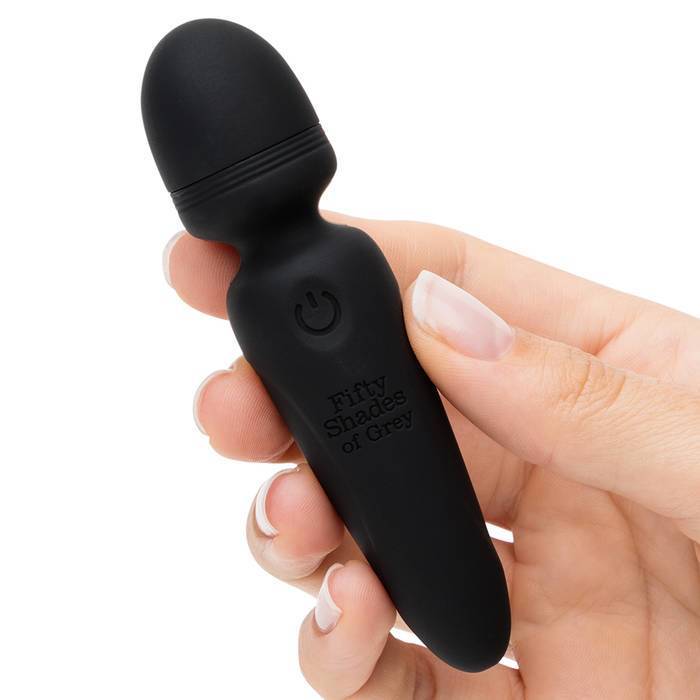 Fifty Shades of Grey - Sensation Rechargeable Mini Wand Vibrator (Black) Wand Massagers (Vibration) Rechargeable 535813555 CherryAffairs