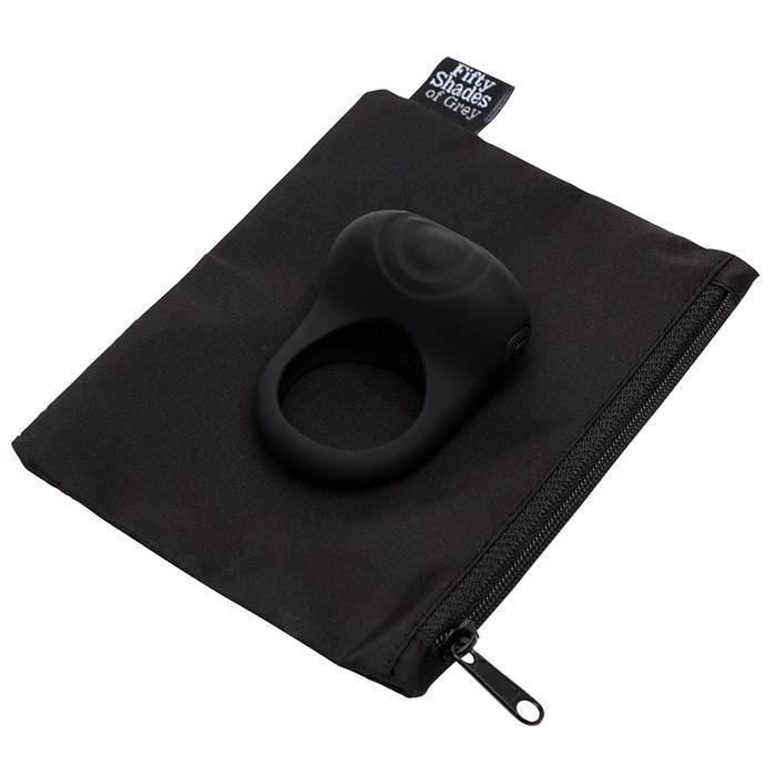 Fifty Shades of Grey - Sensation Rechargeable Vibrating Love Ring (Black) Silicone Cock Ring (Vibration) Rechargeable 535822875 CherryAffairs
