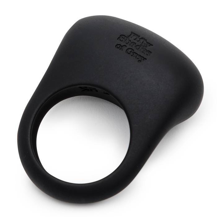 Fifty Shades of Grey - Sensation Rechargeable Vibrating Love Ring (Black) Silicone Cock Ring (Vibration) Rechargeable 535822875 CherryAffairs