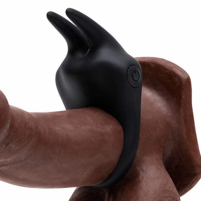 Fifty Shades of Grey - Sensation Rechargeable Vibrating Rabbit Love Ring (Black) Silicone Cock Ring (Vibration) Rechargeable 535822924 CherryAffairs