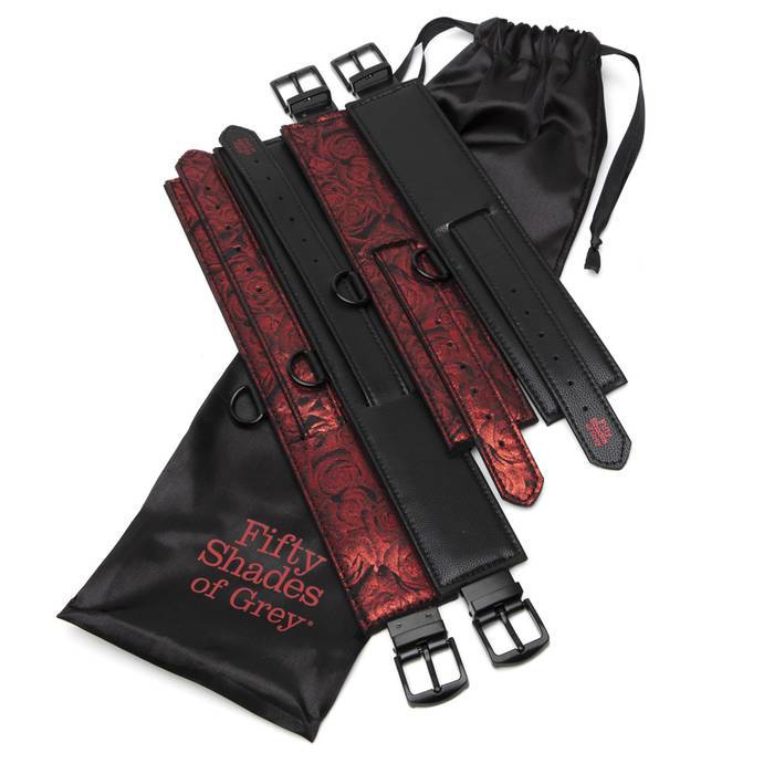 Fifty Shades of Grey - Sweet Anticipation Under Mattress Restraint Set BDSM (Red) Bed Restraint 535801753 CherryAffairs