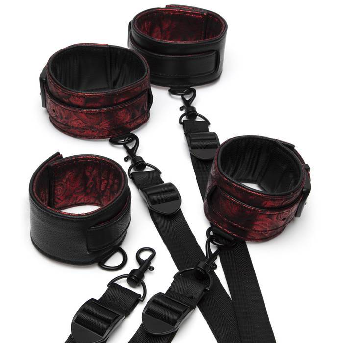 Fifty Shades of Grey - Sweet Anticipation Under Mattress Restraint Set BDSM (Red) Bed Restraint 535801753 CherryAffairs