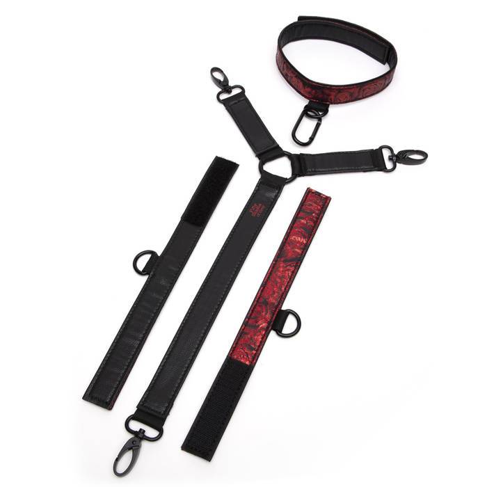 Fifty Shades of Grey - Sweet Anticipation Collar and Wrist Cuffs BDSM (Red) Hand/Leg Cuffs 535797407 CherryAffairs
