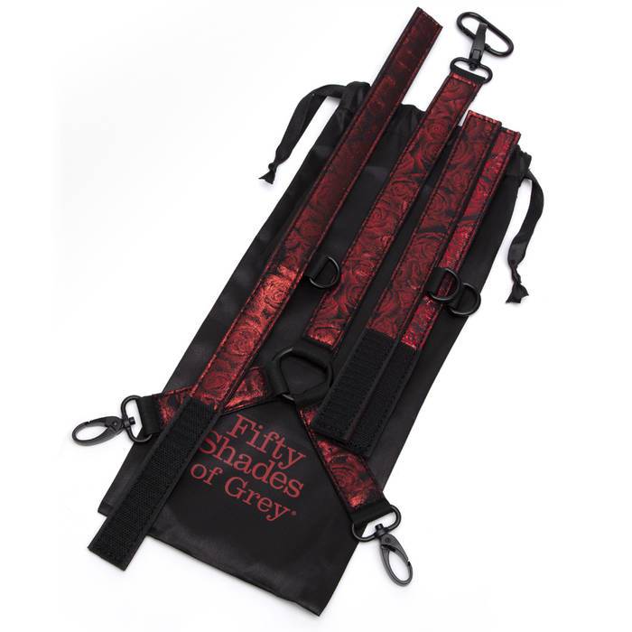 Fifty Shades of Grey - Sweet Anticipation Collar and Wrist Cuffs BDSM (Red) Hand/Leg Cuffs 535797407 CherryAffairs