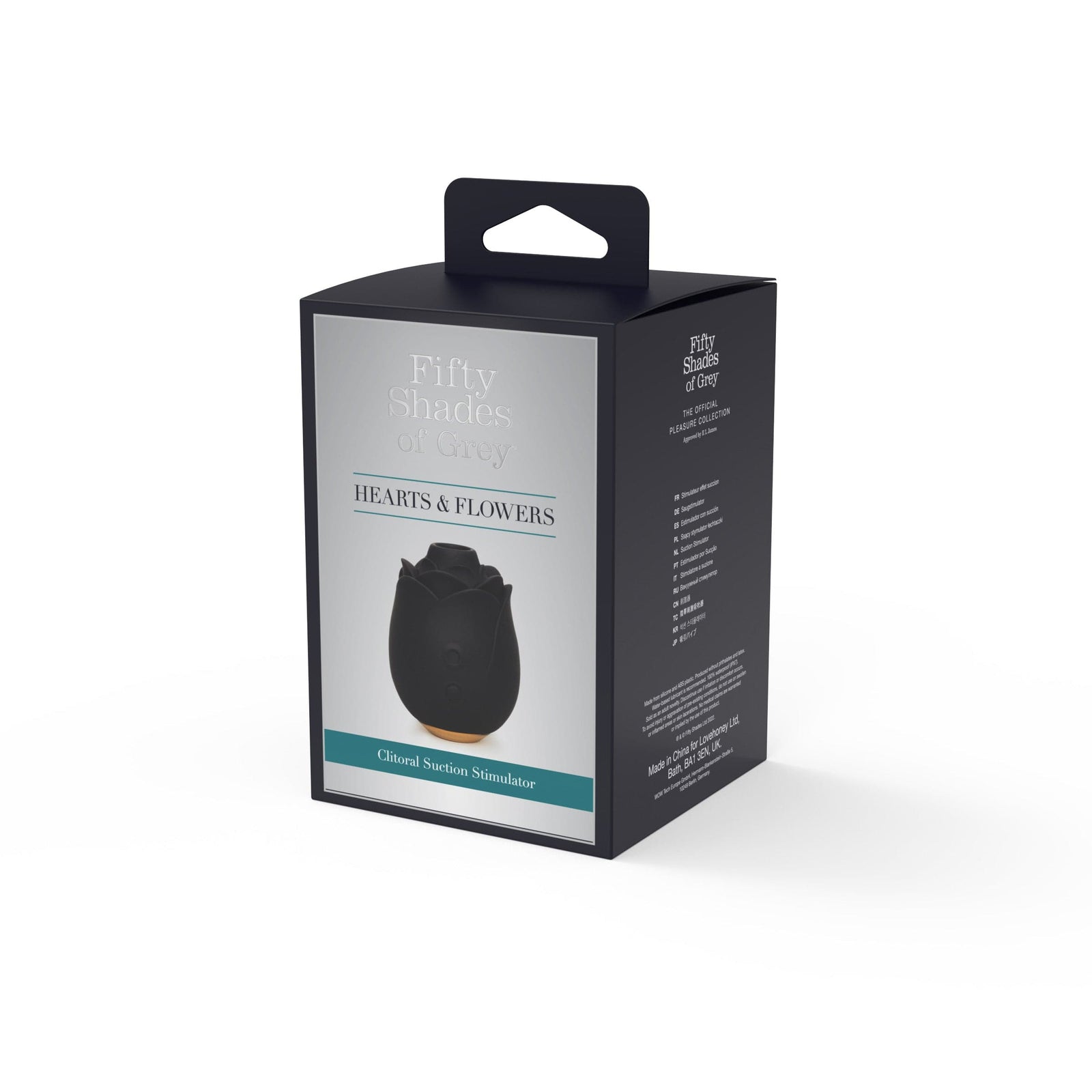 Fifty Shades of Grey - Black Rose Clitoral Air Stimulator (Black) Clit Massager (Vibration) Rechargeable 5060926405094 CherryAffairs