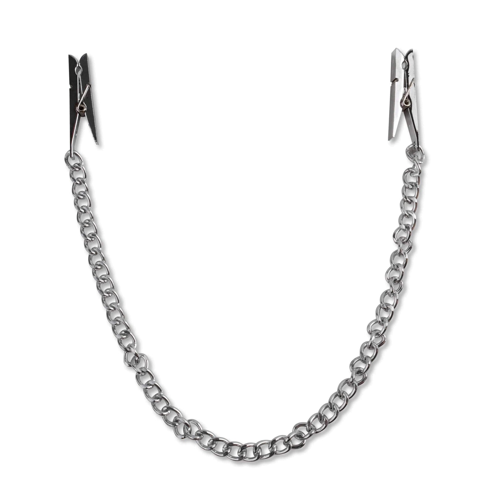 Pipedream - Fetish Fantasy Series Nipple Chain Clamps  (Silver) Nipple Clamps (Non Vibration) 603912133684 CherryAffairs