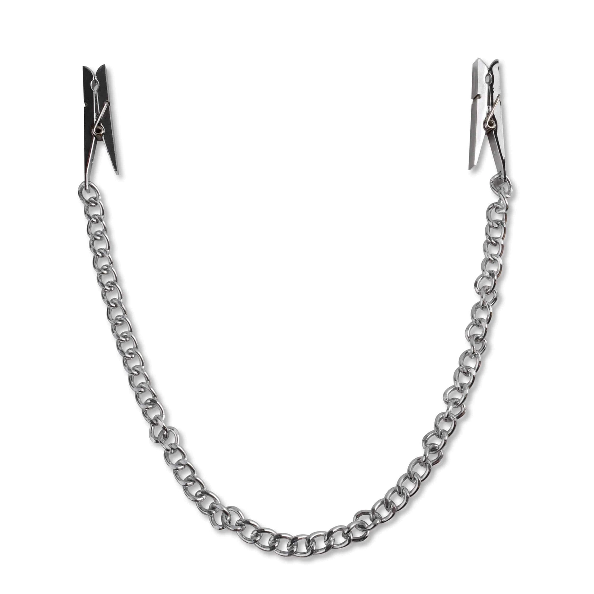 Pipedream - Fetish Fantasy Series Nipple Chain Clamps  (Silver) Nipple Clamps (Non Vibration) 603912133684 CherryAffairs