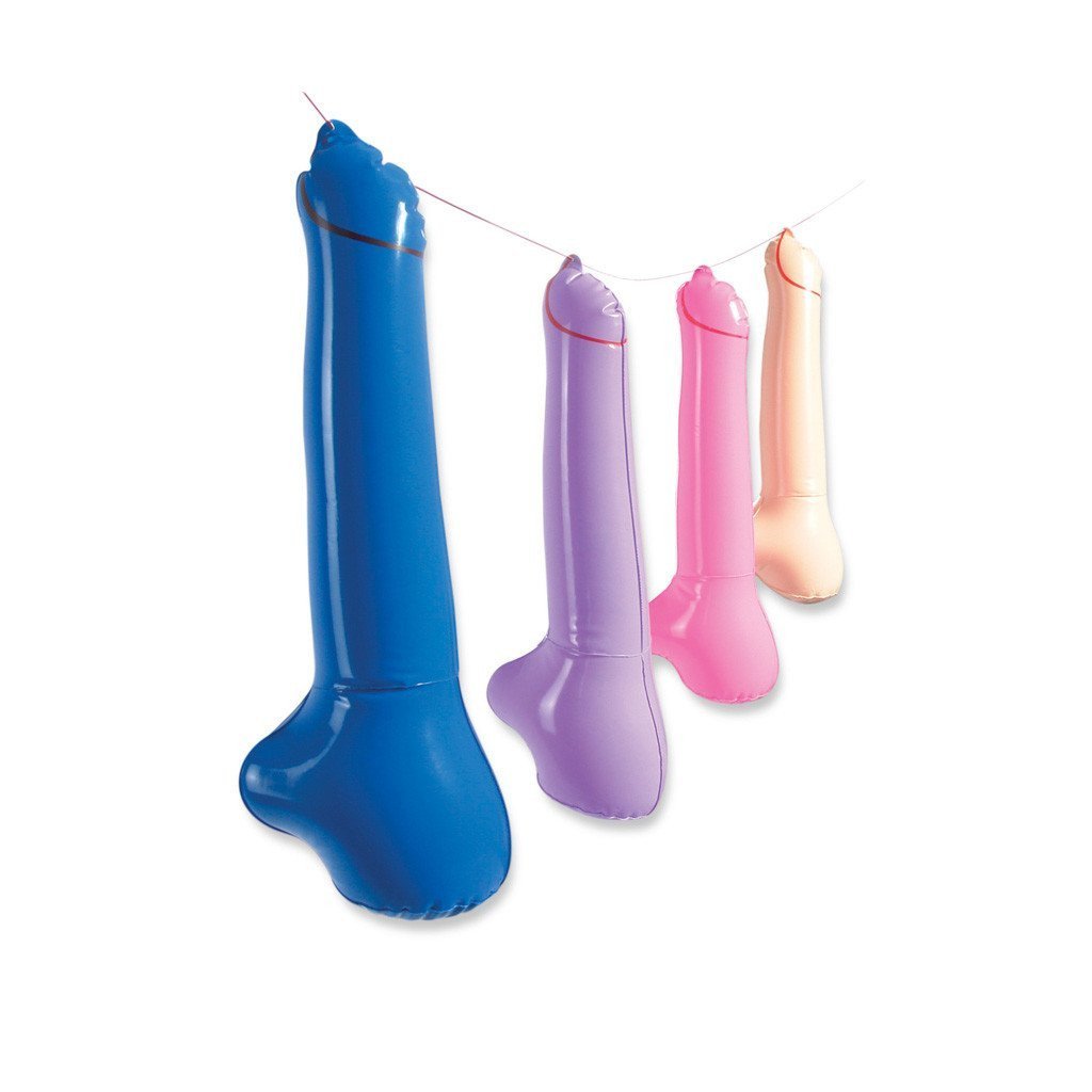 Pipedream - Bachelorette Party Favors Inflatable Pecker Decorations (Multi Colour) Bachelorette Party Novelties - CherryAffairs Singapore