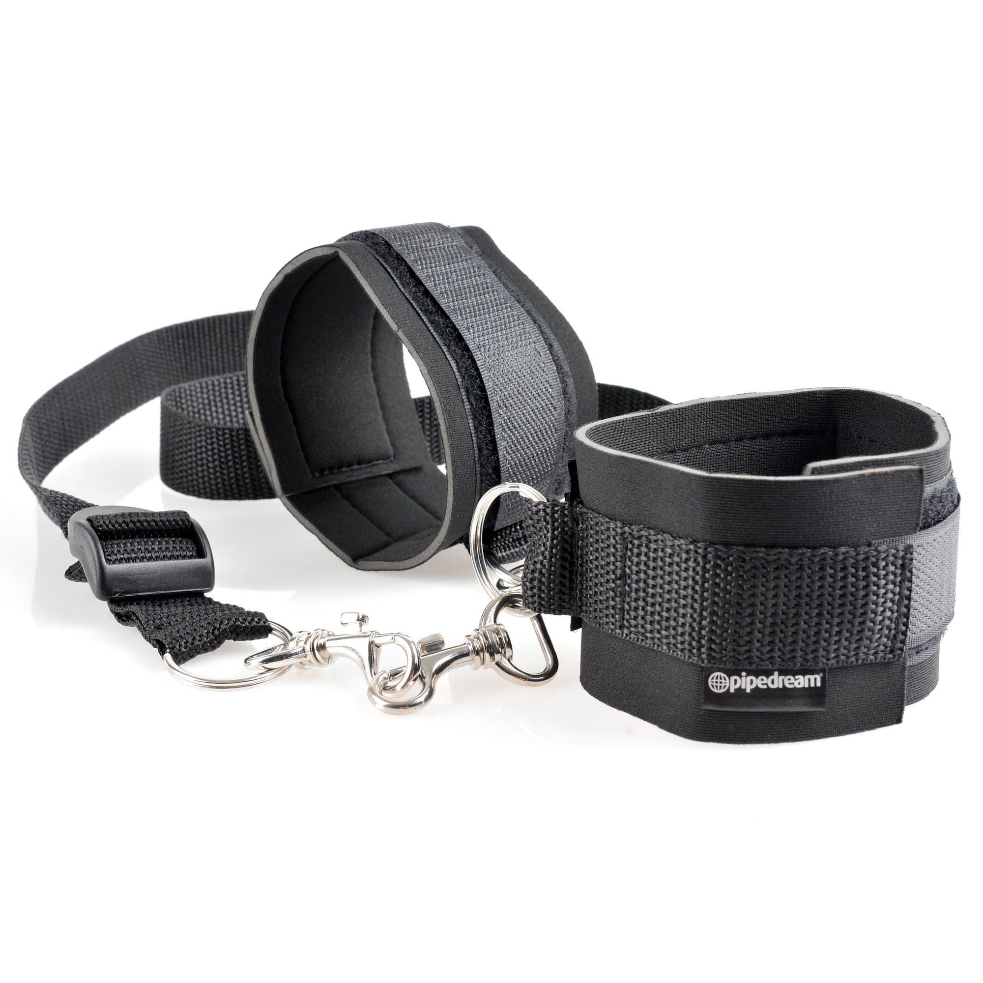 Pipedream - Fetish Fantasy Series Cuff and Tether Set (Black) Bed Restraint 319754124 CherryAffairs