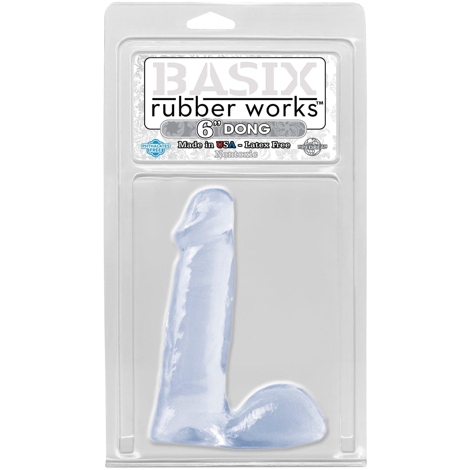 Pipedream - Basix Dong 6’’ (Clear) - PD1015 / Clear - Realistic Dildo w/o suction cup (Non Vibration)