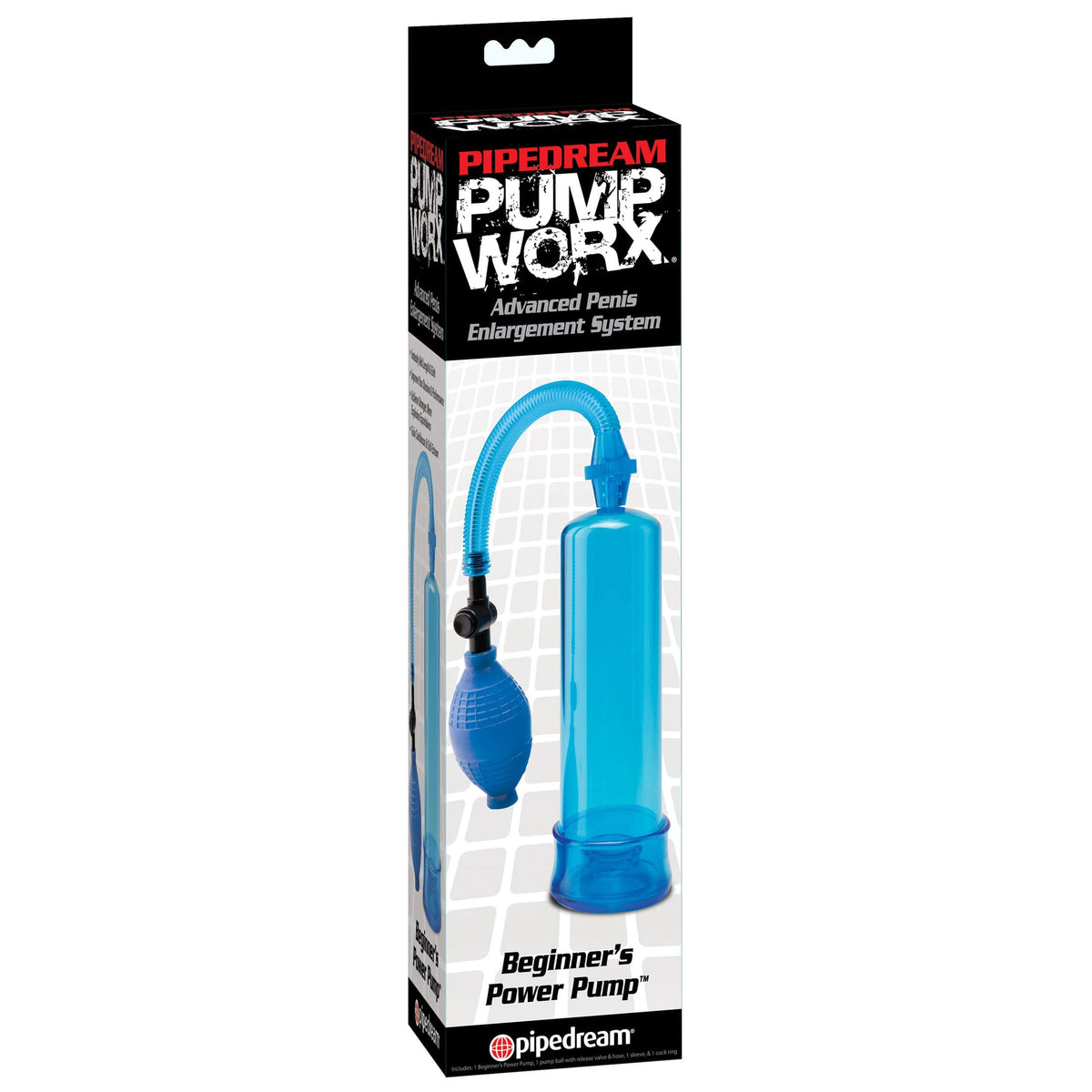 Pipedream - Pump Worx Beginner&#39;s Power Pump (Blue) Penis Pump (Non Vibration) 319978376 CherryAffairs