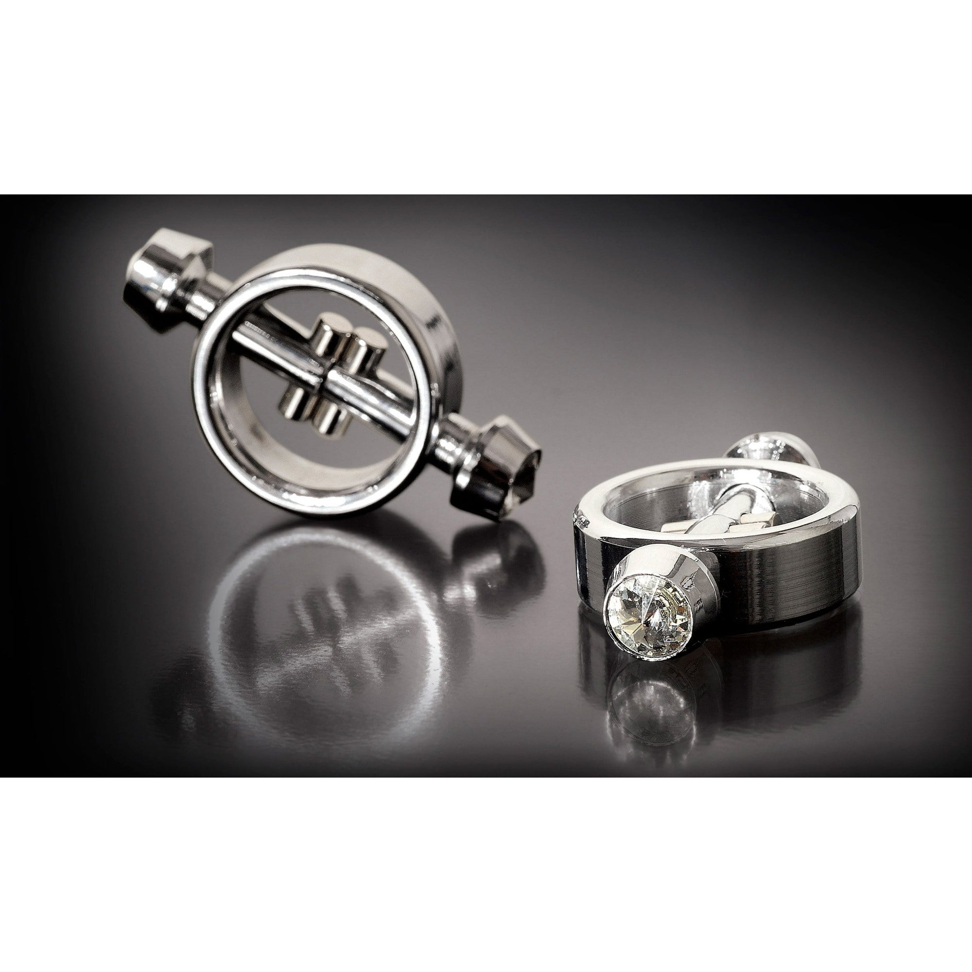 Pipedream - Metal Worx Magnetic Nipple Clamps (Silver) Nipple Clamps (Non Vibration) 319764221 CherryAffairs