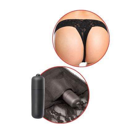 Pipedream - Fetish Fantasy Series Hanky Spank Me Plus Size Vibrating Panties (Black) Lingerie (Vibration) Non Rechargeable 4061504001012 CherryAffairs