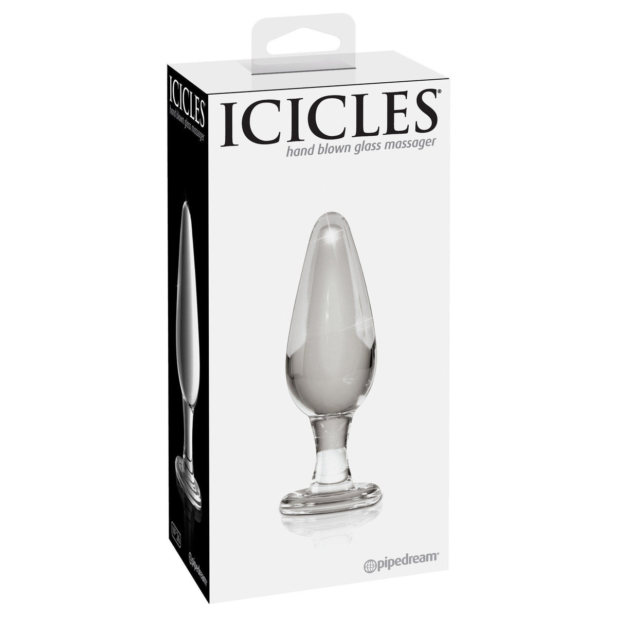 Pipedream - Icicles No. 26 (Clear) Glass Anal Plug (Non Vibration) - CherryAffairs Singapore