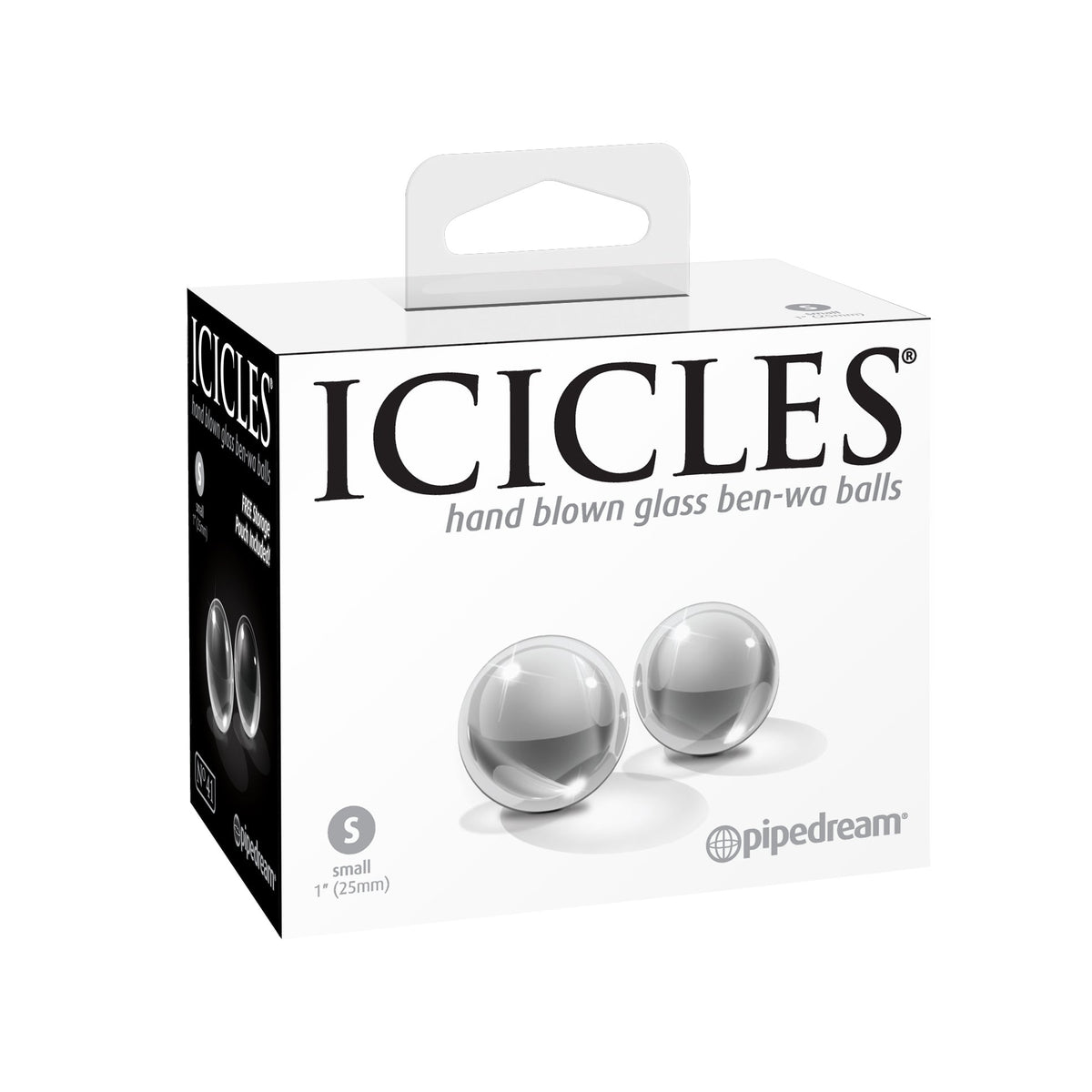 Pipedream - Icicles No. 41 Small Glass Ben Wa Balls - PD1025 / Clear - Kegel Balls (Glass)