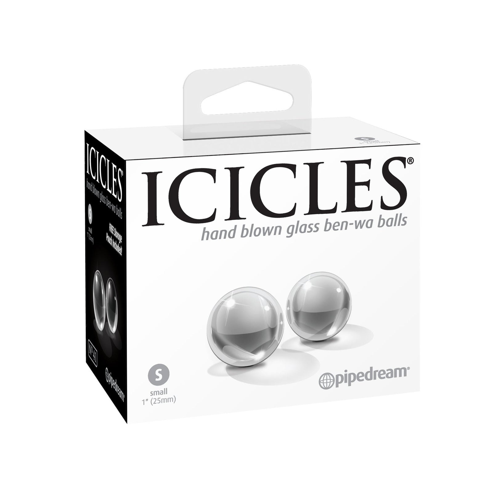 Pipedream - Icicles No. 41 Small Glass Ben Wa Balls - PD1025 / Clear - Kegel Balls (Glass)