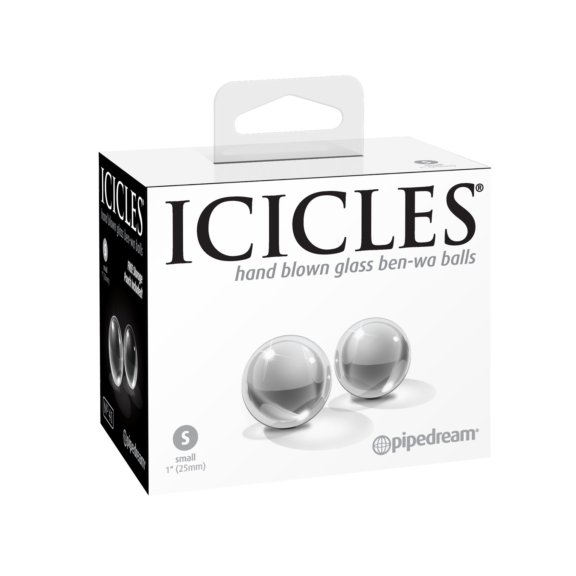 Pipedream - Icicles No. 41 Small Glass Ben Wa Balls - PD1025 / Clear - Kegel Balls (Glass)